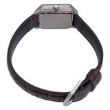 Casio Women's Watch Analog, White Dial Brown Leather Strap, LTP-V007L-7E2UD