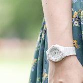 Casio Women's Watch Analog, White Dial White Resin Strap, LRW-200H-7E2VDF