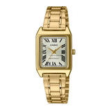 Casio Women's Watch Analog, Silver Dial Gold Stainless Steel Strap, LTP-V007G-9BUDF