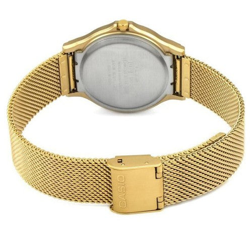 Casio Men's Watch Analog, Black Dial Gold Stainless Steel Strap, MQ-24MG-1EDF