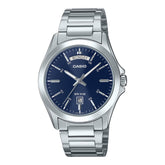 Casio Men's Watch Analog Blue Dial With Stainless Steel Band, MTP-1370D-2A2VDF