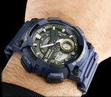 Casio Men's Watch Analog & Digital Combo, Black Dial Blue Resin Strap, AEQ-110W-2AVDF product image
