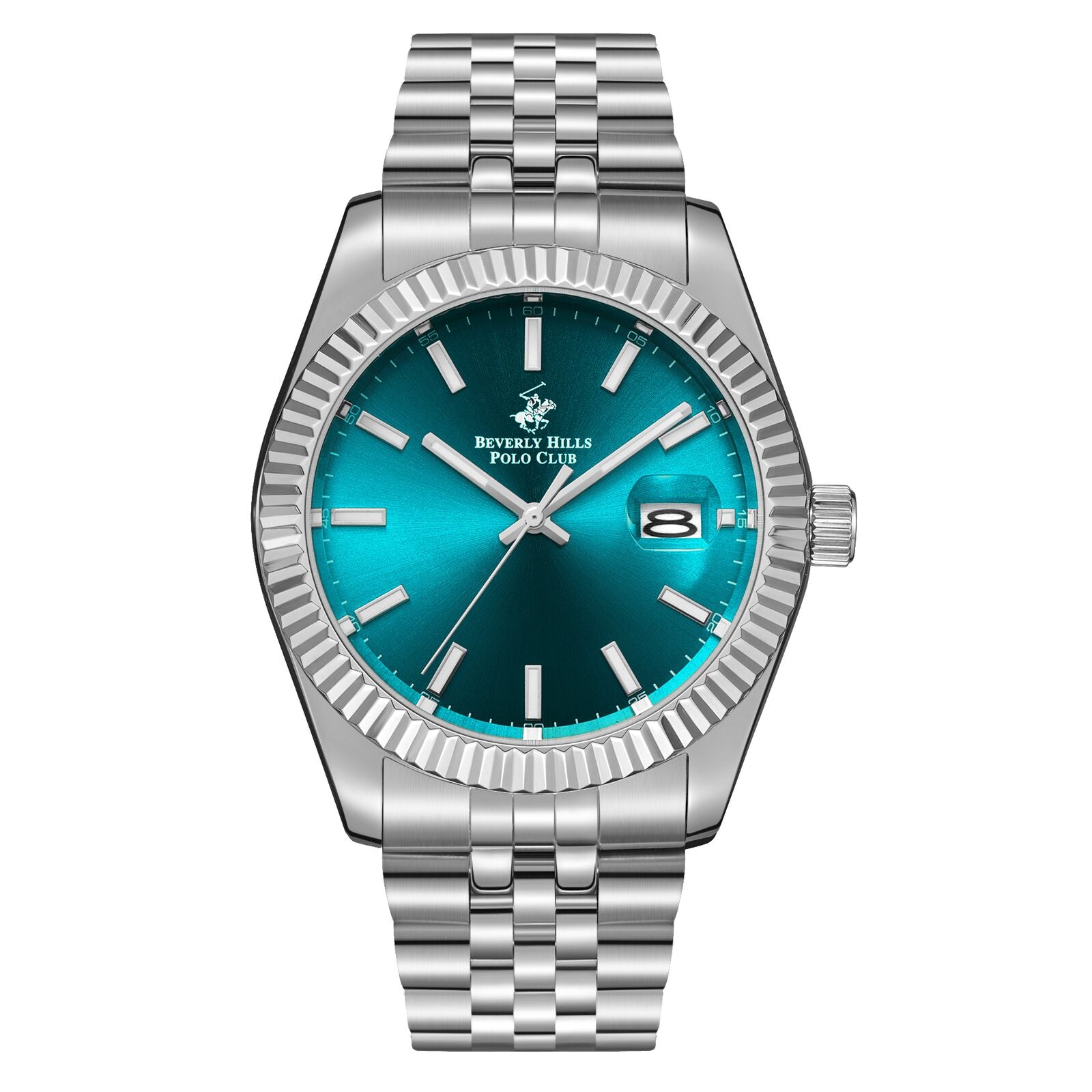 Beverly Hills Polo Club, Men's, Analog Watch, Silver Dial, with Stainless Steel Band, BH-BP3018X.392