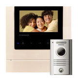 Commax Fine View 4.3" Handsfree Video Monitor, White and Black Smog Finish with DRC-40K Camera Set, CDV43M SET