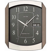 Rhythm Value Added Wall Clock | Westminster Chime & Strike, Day-Date Calendar | Black, CFH102NR02 Rhythm Wall Clock CFH102NR02