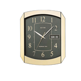 Rhythm Value Added Wall Clock | Westminster Chime & Strike, Day-Date Calendar | Gold, CFH102NR18