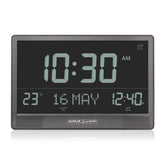 Alfajr Digital Desk Islamic Prayer Clock Black With Multiple Azan Sound And Prayer Times, CJ-17B