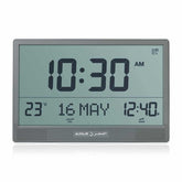 Alfajr Digital Desk Islamic Prayer Clock Grey With Multiple Azan Sound And Prayer Times, CJ-17W
