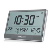 Alfajr Digital Desk Islamic Prayer Clock Grey With Multiple Azan Sound And Prayer Times, CJ-17W