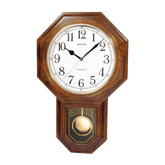 Rhythm Value Added Musical Wall Clock | Westminster Chime & Striking, Pendulum | Marble Grain, CMJ443NR06