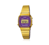 Casio, Women’s Watch Digital, Blue Dial Gold Stainless Steel Band, LA670WGA-6DF