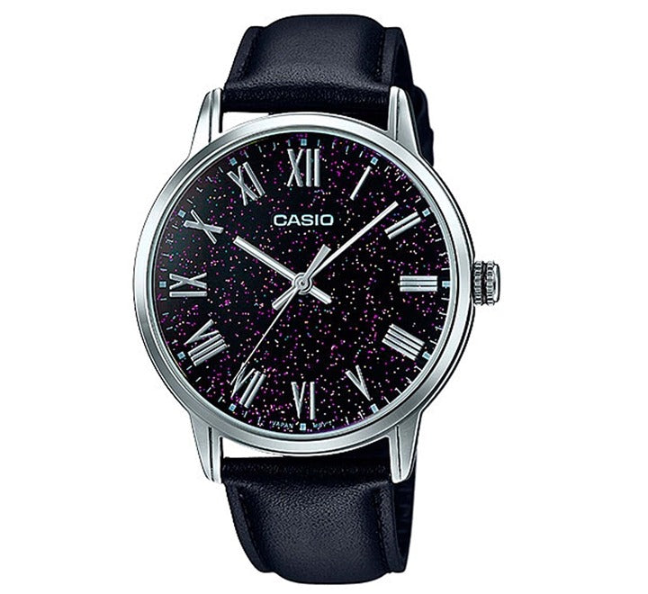 Casio, Unisex Watch Analog, Black Dial Black Leather Band, LTP-TW100L-1AVD
