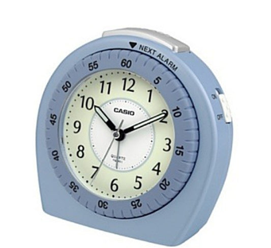 Casio Clock CS-TQ-451-8BDF silver dial clock
