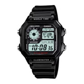 Casio Men's Watch Digital, Black Dial Black Silicone Strap, AE-1200WH-1AVDF product image