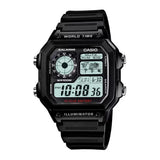 Casio Men's Watch Digital, Black Dial Black Silicone Strap, AE-1200WH-1AVDF product image