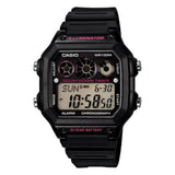 Casio Men's watch Digital, Black Dial Black Resin Strap, AE-1300WH-1A2VD