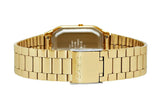 Casio Men's Watch Analog & Digital Combo, Gold Dial Gold Stainless Steel Strap, AQ-230GA-9BMQD