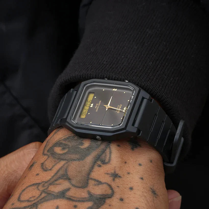 Casio, Men's Watch Analog-Digital, Black Dial Black Resin Band, AW-48HE-1AVDF product image