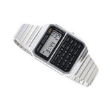 Casio Unisex Watch Vintage Collection, Black Dial Silver Stainless Steel Strap, CA-500WE-1ADF