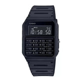 Casio Unisex Calculator Digital Watch, Black Dial Black Resin Strap, CA-53WF-1BDF