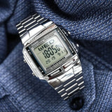Casio Men's Watch Digital, Silver Dial Silver Stainless Steel Strap, DB-360-1ADF