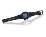 Casio Men's Watch Vintage Collection Digital, Blue Dial Black Resin Strap, F-105W-1ADF