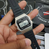 Casio Men's Watch Vintage Collection Digital, Silver Dial Black Resin Strap, F-91WM-7ADF product image