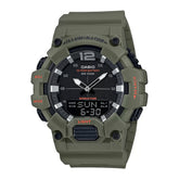 Casio, Men's Watch Analog-Digital, Black Dial Green Resin Band, HDC-700-3A2VDF product image