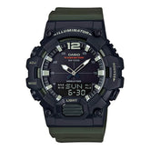 Casio Men's Watch Analog & Digital Combo, Black Dial Green Resin Strap, HDC-700-3AVDF product image