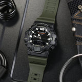 Casio Men's Watch Analog & Digital Combo, Black Dial Green Resin Strap, HDC-700-3AVDF product image
