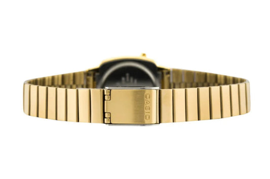 Casio Women's Watch Digital, Black Dial Gold Stainless Steel Strap, LA670WGA-1DF