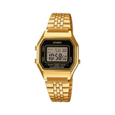 Casio Women's Watch Digital, Black Dial Gold Stainless Steel Strap, LA680WGA-1DF product image
