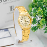 Casio Women's Watch Analog, Gold Dial Gold Stainless Steel Strap, LTP-1130N-9BRDF