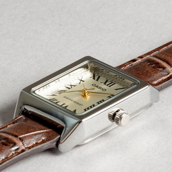 Casio Women's Watch Analog, Silver Dial Brown Leather Strap, LTP-V007L-9BUDF product image