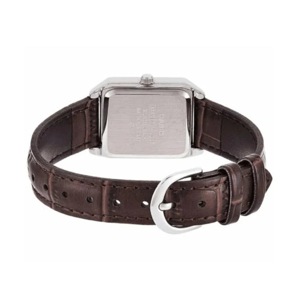 Casio Women's Watch Analog, Silver Dial Brown Leather Strap, LTP-V007L-9BUDF product image
