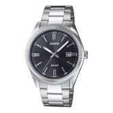 Casio Men's Watch Analog, Black Dial Silver Stainless Steel Strap, MTP-1302D-1A1VDF product image