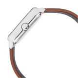 Casio Men's Watch, Black Multi-Dial Moon phase, Brown Leather Strap, MTP-M305L-1AVDF