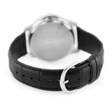 Casio Men's Watch, Black Dial Black Leather Strap, MTP-V004L-1CUDF