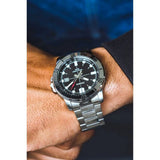 Casio Men's Watch Analog, Black Dial Silver Stainless Steel Strap, MTP-VD01D-1EVUDF