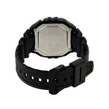 Casio Men's Watch Digital, Black Dial Black Resin Strap, W-218H-1AVDF