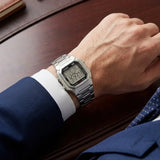 Casio Men's Watch Digital Dial with Stainless Steel Band, W-800HD-1AVDF