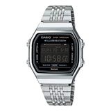 Casio Vintage Men's Bluetooth Watch Digital Dial with Silver Stainless Steel Band, ABL-100WE-1BDF