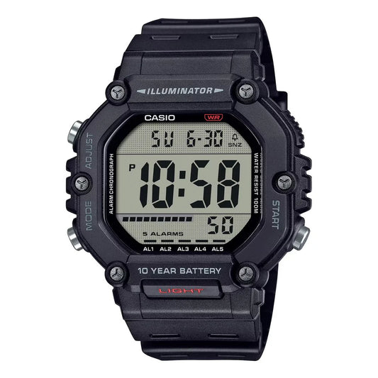 Casio Men's Watch Digital Dial with Black Resin Band, AE-1600H-1AVDF