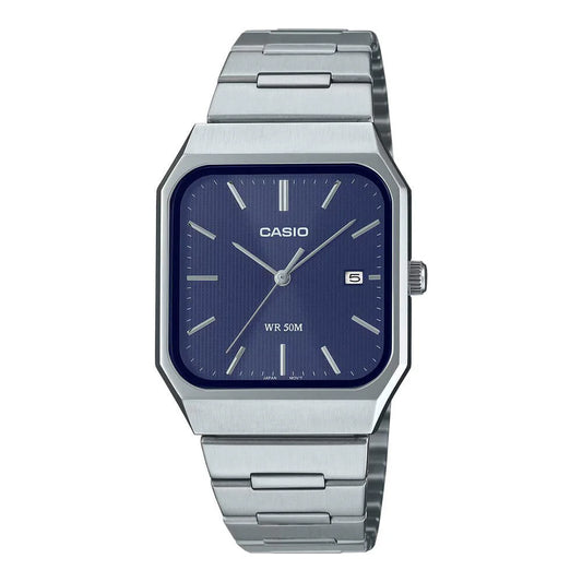 Casio Men's Watch Analog Blue Dial with Stainless Steel Band, MTP-B185D-2A1VDF product image
