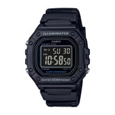 Casio Men's Watch Digital, Black Dial Black Resin Strap, W-218H-1BVDF product image