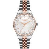 Lee Cooper Women's Analog Watch Mother of Pearl Dial With Two Toned Rose Gold And Silver  Metal Band,LC07310.520