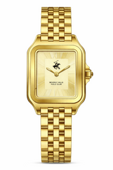 Beverly Hills Polo Club, Men's, Analog Watch, Gold Dial, with Stainless Steel Band, BH-BP3850C.110