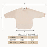 Milk It Baby Water Proof Sleeved Bib, Coral Pink, MI-SBCP001