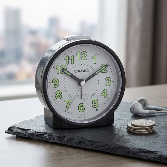 Casio beep sound, analog alarm clock , TQ-228-1DF