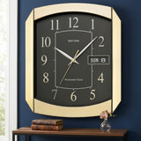 Rhythm Value Added Wall Clock | Westminster Chime & Strike, Day-Date Calendar | Gold, CFH102NR18